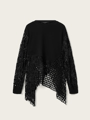 AllSaints Black Malorie Long Sleeve Top - Image 5 of 5