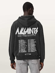 AllSaints Black Chromium Over The Head Hoodie - Image 5 of 7