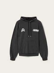 AllSaints Black Chromium Over The Head Hoodie - Image 7 of 7