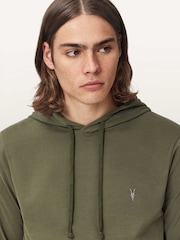 AllSaints Green Brace Over The Head Hoodie - Image 4 of 6