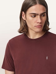 AllSaints Red Brace Short Sleeve Crew Neck T-Shirt - Image 4 of 6