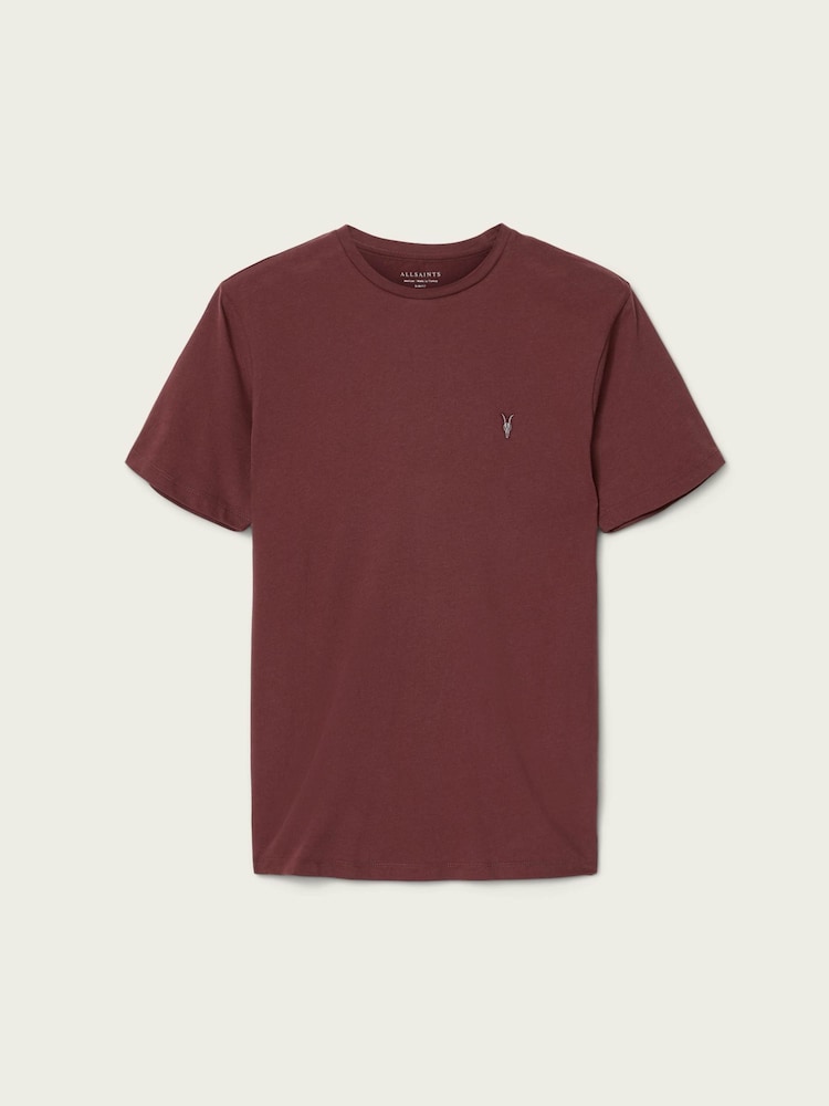 AllSaints Red Brace Short Sleeve Crew Neck T-Shirt - Image 6 of 6 AllSaints Red Brace Short Sleeve Crew Neck T-Shirt - Image 6 of 6