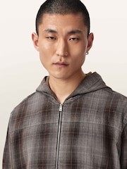 AllSaints Grey Santo Long Sleeve Shirt - Image 3 of 6