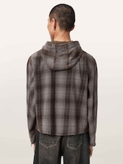 AllSaints Grey Santo Long Sleeve Shirt - Image 4 of 6