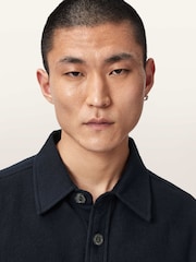 AllSaints Blue Haiku Long Sleeve Shirt - Image 3 of 7
