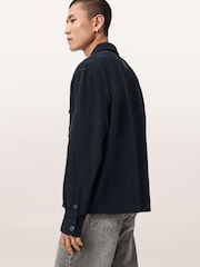 AllSaints Blue Haiku Long Sleeve Shirt - Image 4 of 7