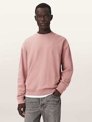 AllSaints Pink Asher Crew Sweat Top - Image 1 of 6