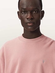 AllSaints Pink Asher Crew Sweat Top - Image 3 of 6