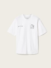 AllSaints White Caller Short Sleeve Crew Neck T-Shirt - Image 7 of 7