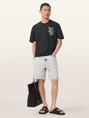 AllSaints Black Seraph Short Sleeve Crew Neck T-Shirt - Image 7 of 8