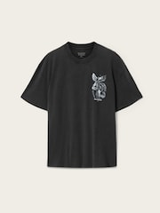 AllSaints Black Seraph Short Sleeve Crew Neck T-Shirt - Image 8 of 8
