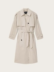 AllSaints Grey Linnie Lib Trench Coat - Image 8 of 8