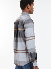 Barbour® Grey Iceloch Tartan Check Long Sleeve Cotton Shirt - Image 2 of 6