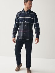Barbour® Black Slate Iceloch Tartan Check Long Sleeve Cotton Shirt - Image 2 of 7