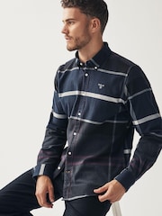 Barbour® Black Slate Iceloch Tartan Check Long Sleeve Cotton Shirt - Image 3 of 7