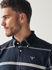 Barbour® Black Slate Iceloch Tartan Check Long Sleeve Cotton Shirt - Image 5 of 7