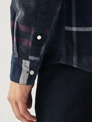 Barbour® Black Slate Iceloch Tartan Check Long Sleeve Cotton Shirt - Image 6 of 7