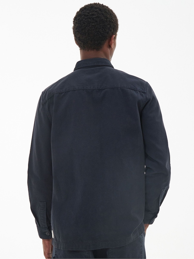 Barbour® Navy Chesterwood Workwear Shacket Overshirt - Image 2 of 7
