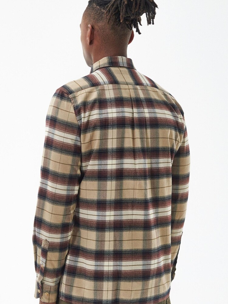 Barbour® Stone Askrigg Check Long Sleeve Shirt - Image 2 of 8
