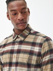 Barbour® Stone Askrigg Check Long Sleeve Shirt - Image 5 of 8