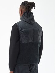 Barbour® Black Fell Borg Fleece Hybrid Gilet - Image 2 of 7