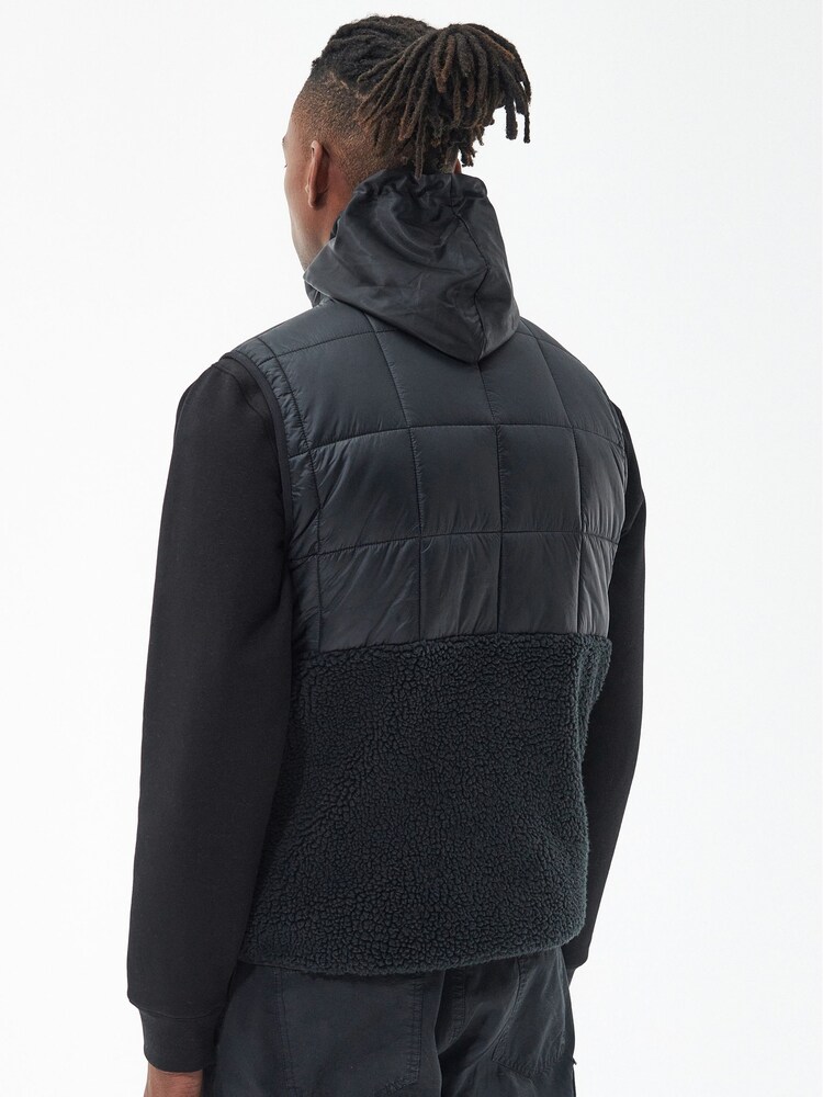 Barbour® Black Fell Borg Fleece Hybrid Gilet - Image 2 of 7