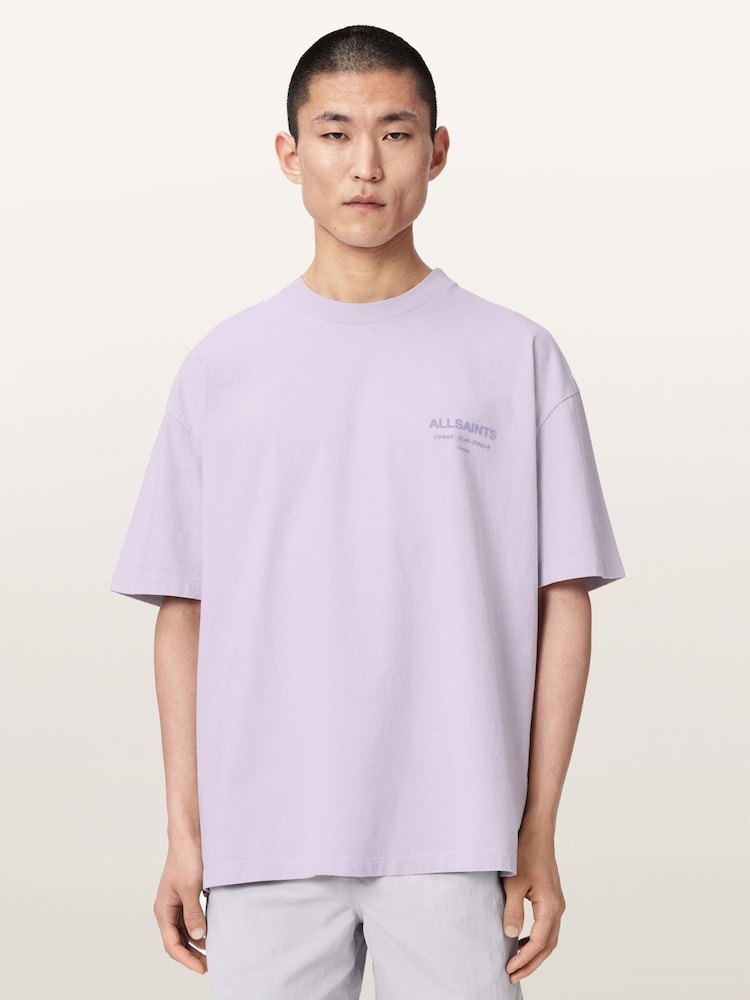 AllSaints Purple Xander Short Sleeve Crew Neck T-Shirt - Image 1 of 6