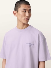 AllSaints Purple Xander Short Sleeve Crew Neck T-Shirt - Image 3 of 6