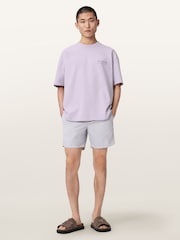 AllSaints Purple Xander Short Sleeve Crew Neck T-Shirt - Image 4 of 6