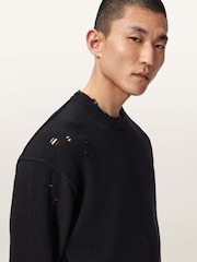 AllSaints Black Wolf Crew Jumper - Image 3 of 6