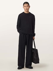 AllSaints Black Wolf Crew Jumper - Image 5 of 6