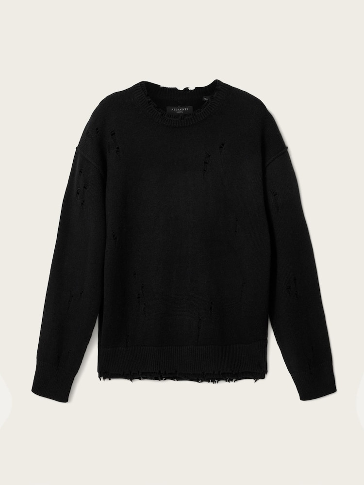 AllSaints Black Wolf Crew Jumper - Image 6 of 6