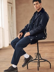 Barbour® Navy 40th Anniversary Beaufort Waxed Jacket - Image 1 of 12