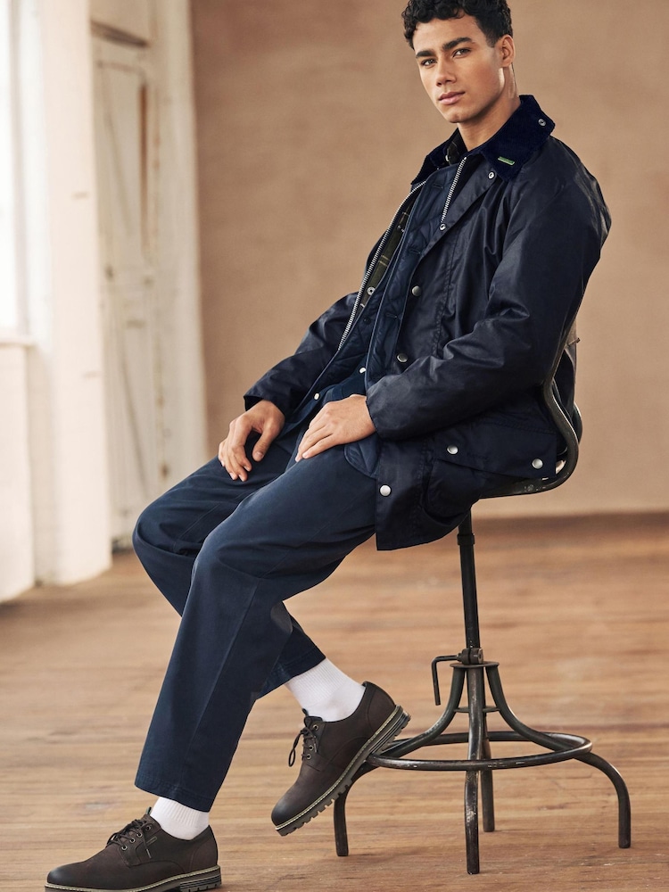 Barbour® Navy 40th Anniversary Beaufort Waxed Jacket - Image 1 of 12