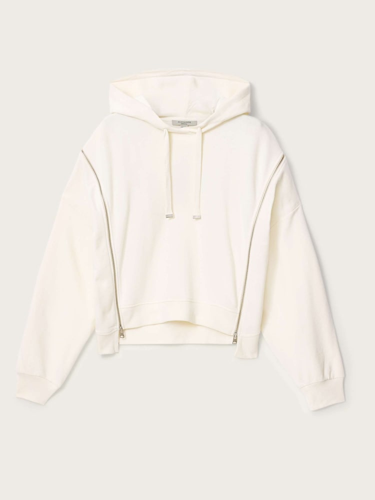 AllSaints White Ciara Hoodie - Image 8 of 8