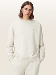 AllSaints White Asher Crew Sweat Top - Image 1 of 6