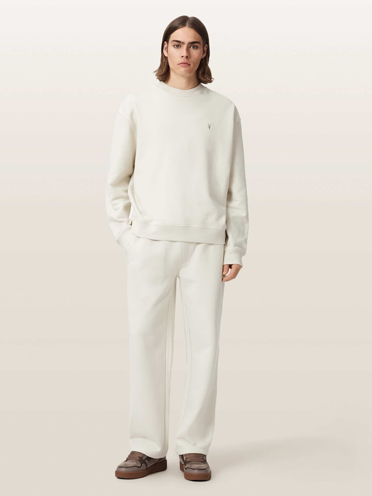 AllSaints White Asher Crew Sweat Top - Image 2 of 6