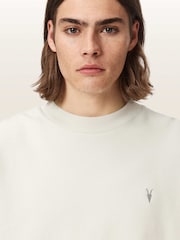 AllSaints White Asher Crew Sweat Top - Image 3 of 6
