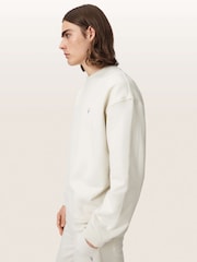 AllSaints White Asher Crew Sweat Top - Image 4 of 6