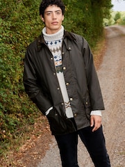 Barbour® Olive Green 40th Anniversary Beaufort Waxed Jacket - Image 1 of 10