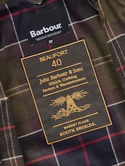 Barbour® Olive Green 40th Anniversary Beaufort Waxed Jacket - Image 10 of 10