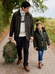 Barbour® Olive Green 40th Anniversary Beaufort Waxed Jacket - Image 2 of 10