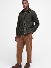 Barbour® Olive Green 40th Anniversary Beaufort Waxed Jacket - Image 5 of 10
