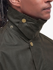 Barbour® Olive Green 40th Anniversary Beaufort Waxed Jacket - Image 7 of 10