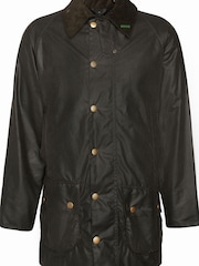 Barbour® Olive Green 40th Anniversary Beaufort Waxed Jacket - Image 8 of 10