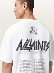 AllSaints White Chromium Short Sleeve Crew Neck T-Shirt - Image 3 of 6
