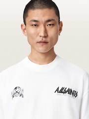 AllSaints White Chromium Short Sleeve Crew Neck T-Shirt - Image 4 of 6