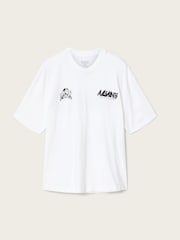 AllSaints White Chromium Short Sleeve Crew Neck T-Shirt - Image 6 of 6