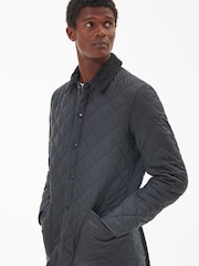 Barbour® Charcoal Grey Heritage Liddesdale Slim Fit Quilted Jacket - Image 1 of 6