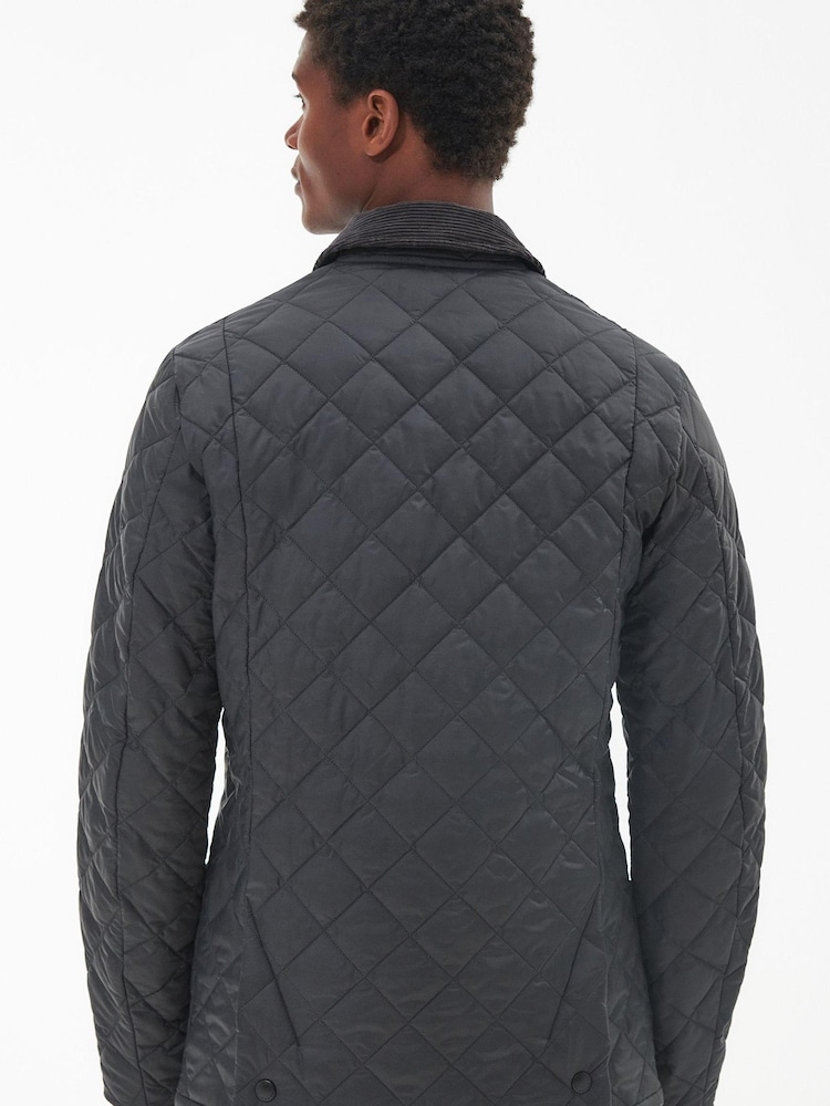 Barbour® Charcoal Grey Heritage Liddesdale Slim Fit Quilted Jacket - Image 2 of 6